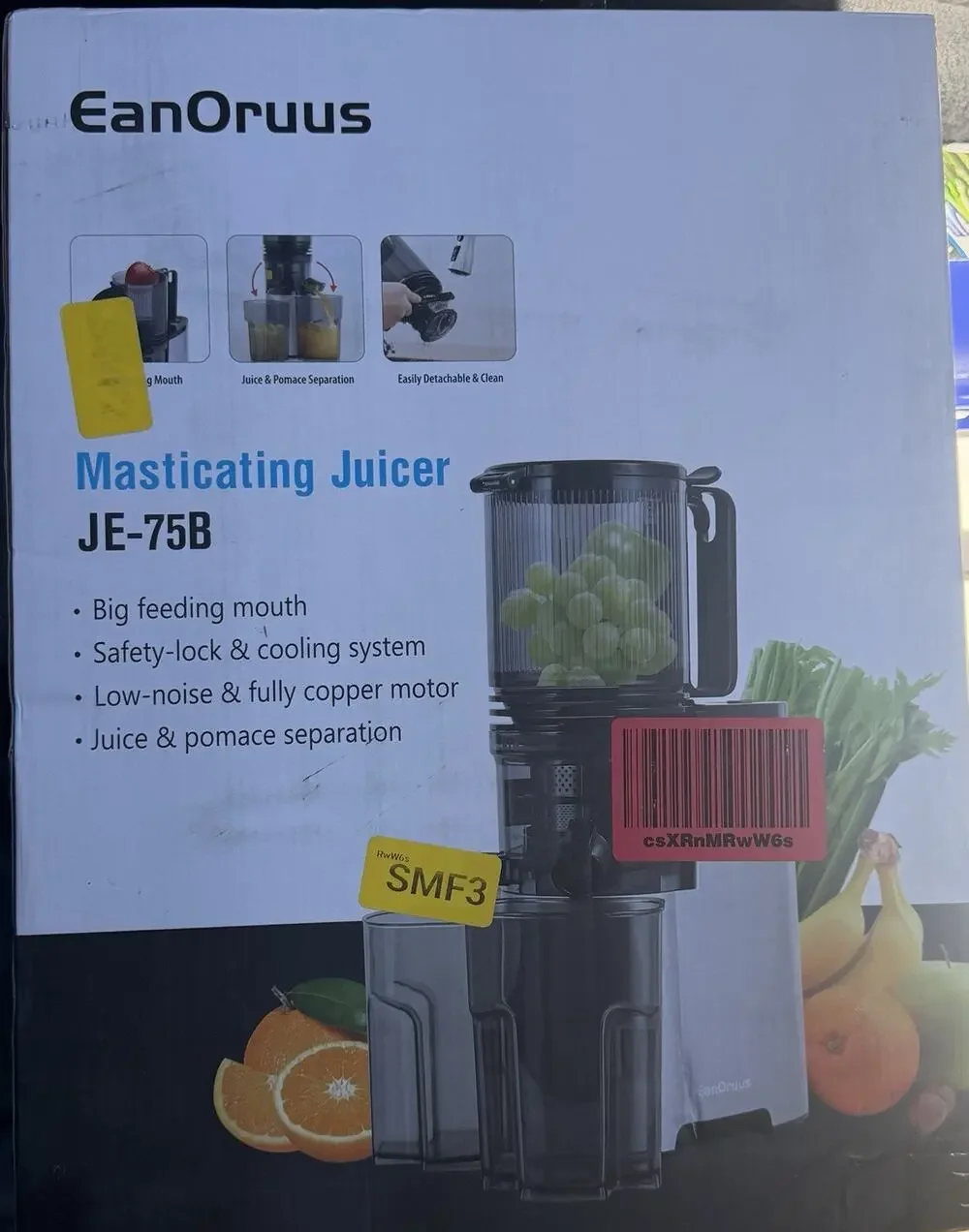 EanOruus Cold Press Juicer, 5.8